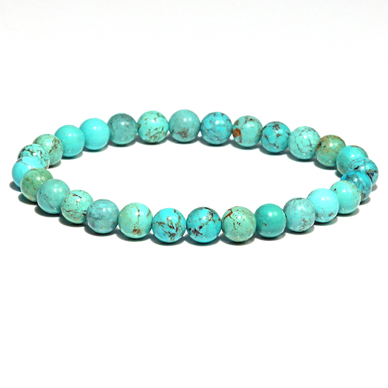 〔K2091-1〕約6mm メキシコ ソノラ カンピトスターコイズ ブレスレット Campitos Turquoise【カード付】