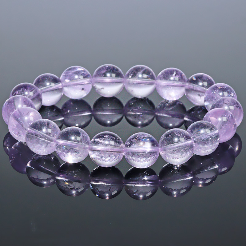 〔K2096-11m〕約11mm 高品質 ボリビア産 ピンクアメジスト  ブレスレット Pink Amethyst【ランダム発送】