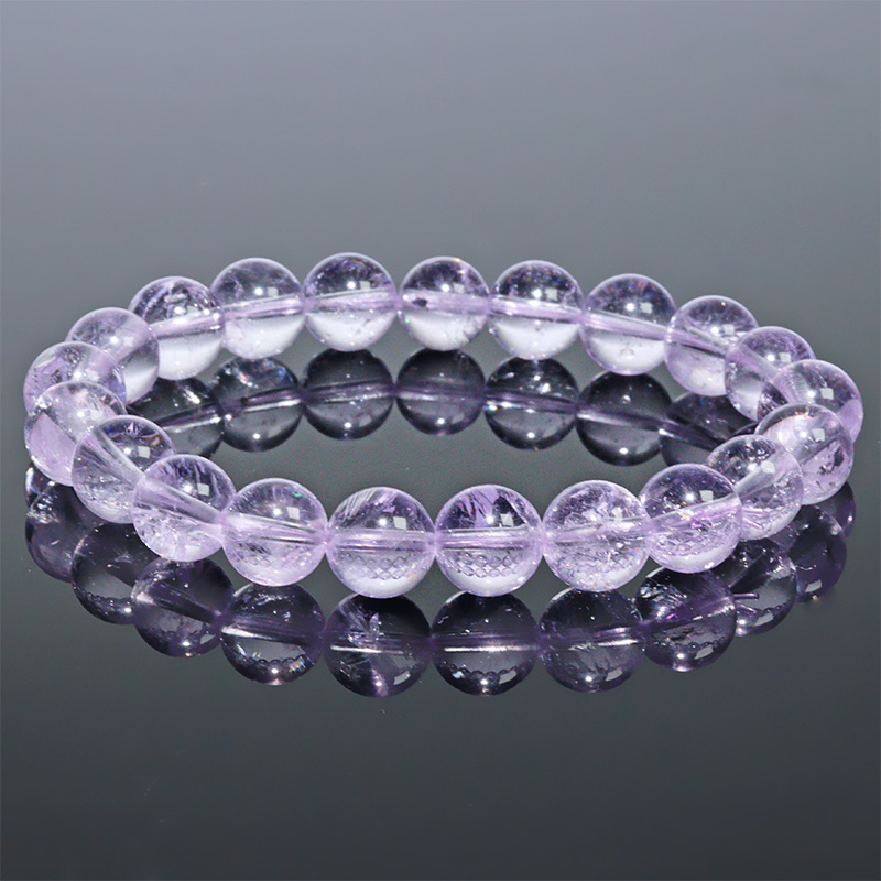 〔K2096-9m〕約9mm 高品質 ボリビア産 ピンクアメジスト  ブレスレット Pink Amethyst【ランダム発送】