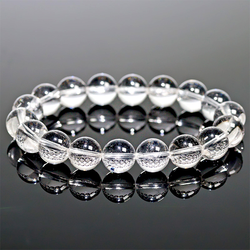 〔K2109-11m〕約11mm コロンビア産 水晶 ムリアンシードクリスタルブレスレット ギャランティーカード Lemurian