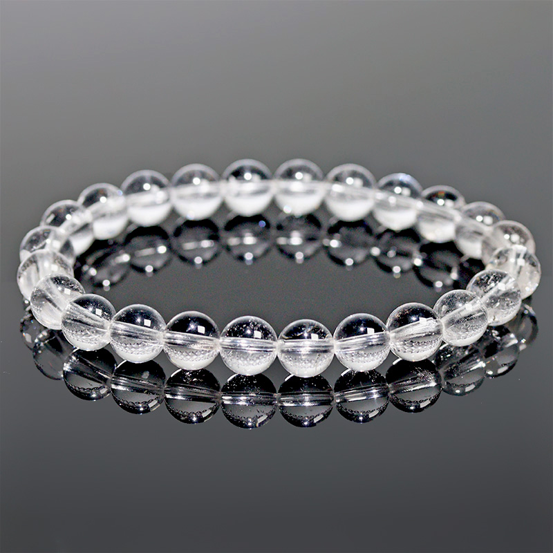 〔K2109-7m〕約7mm コロンビア産 水晶 ムリアンシードクリスタルブレスレット ギャランティーカードLemurian