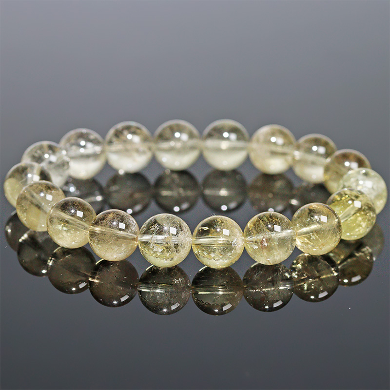 〔K2110-29〕約10mm コロンビア産 ゴールデンムリアンシードクリスタルブレスレット ギャランティーカード Lemurian