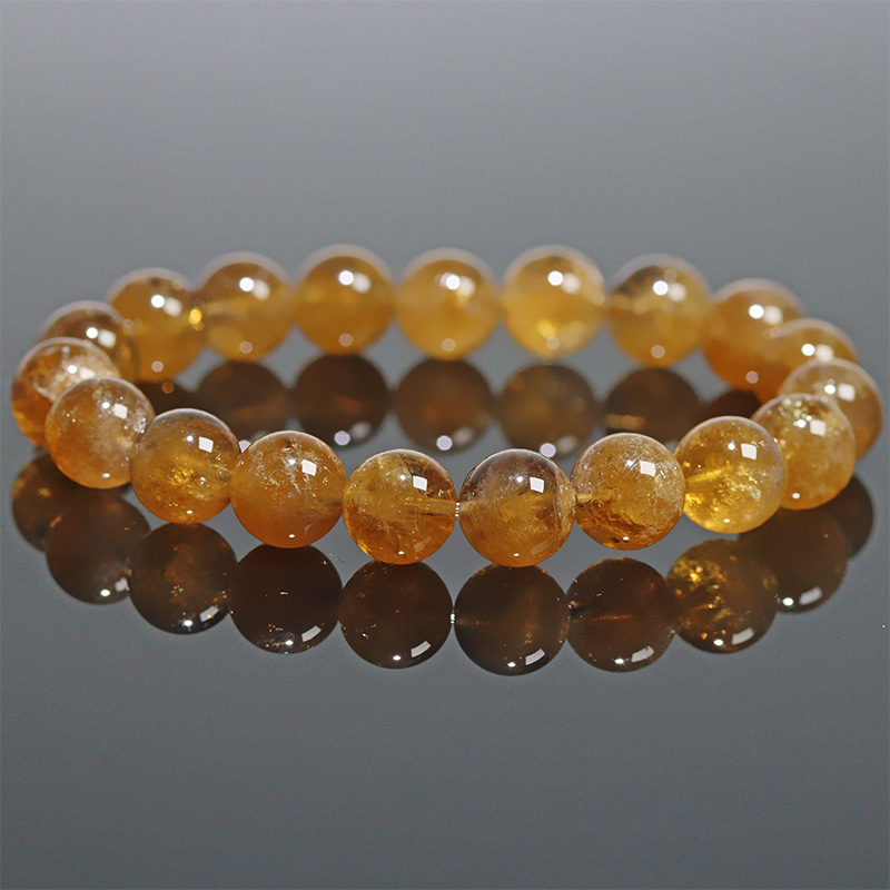 〔K2110-6〕約10mm コロンビア産 ゴールデンムリアンシードクリスタルブレスレット ギャランティーカード Lemurian