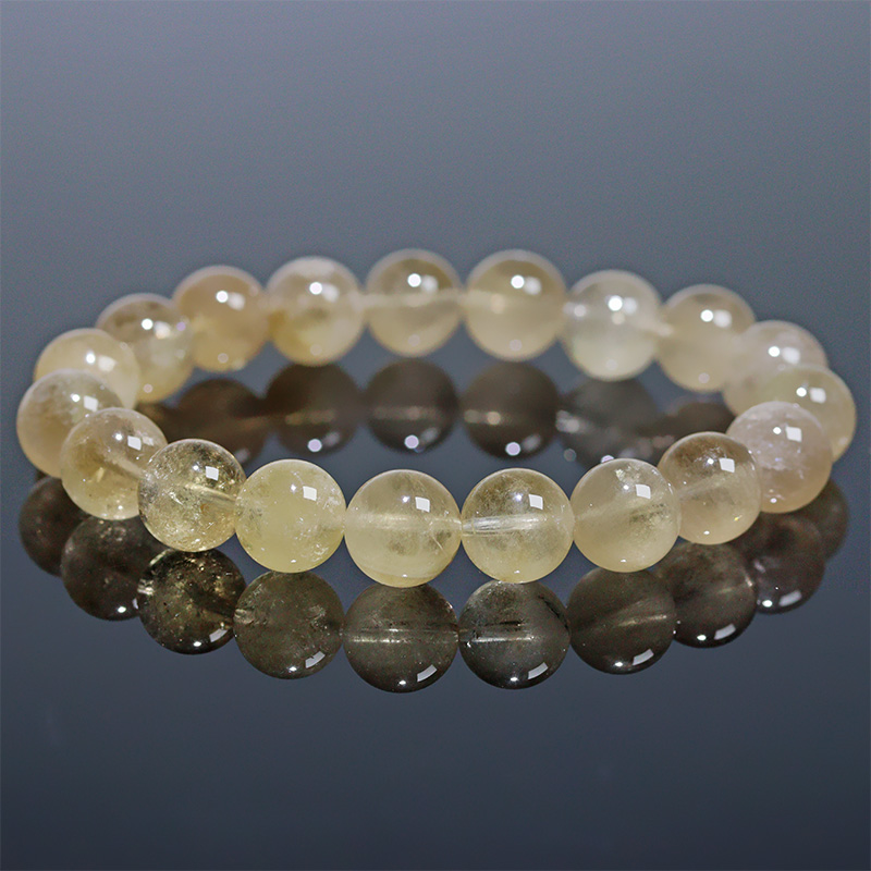 〔K2110-7〕約10mm コロンビア産 ゴールデンムリアンシードクリスタルブレスレット ギャランティーカード Lemurian