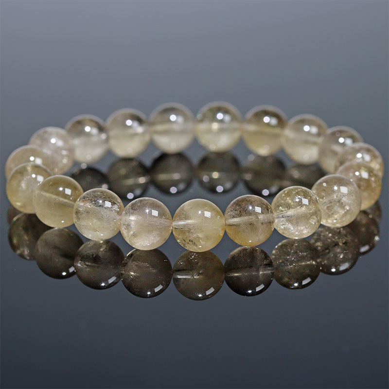 〔K2110-8〕約10mm コロンビア産 ゴールデンムリアンシードクリスタルブレスレット ギャランティーカード Lemurian