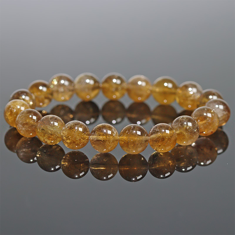 〔K2110-9〕約10mm コロンビア産 ゴールデンムリアンシードクリスタルブレスレット ギャランティーカード Lemurian