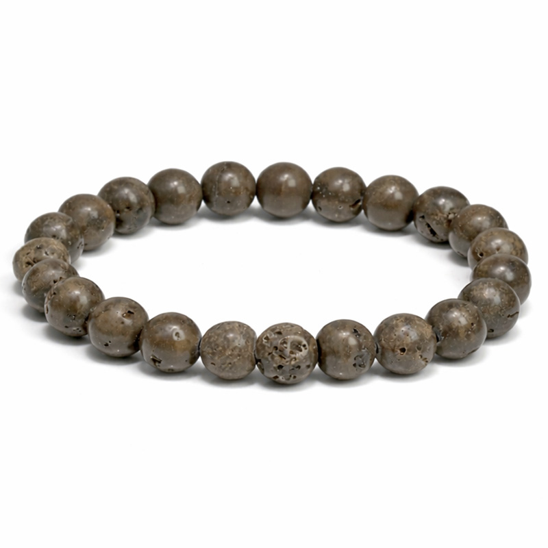 〔K2113〕約8mm ニューヨーク州産 ハーキマーダイヤモンド ブレスレット 母岩ブレス【カード付】