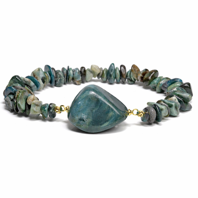 〔K2117-3〕激レア ロシア産ダイアナイト デザインブレスレット さざれ Dianite【カード付】