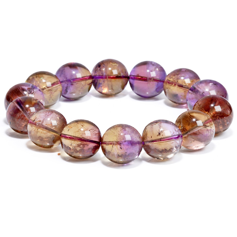 〔K2118〕高品質 約16mm ボリビア産 アメトリン Ametrine ブレスレット【FOREST 天然石 パワーストーン】