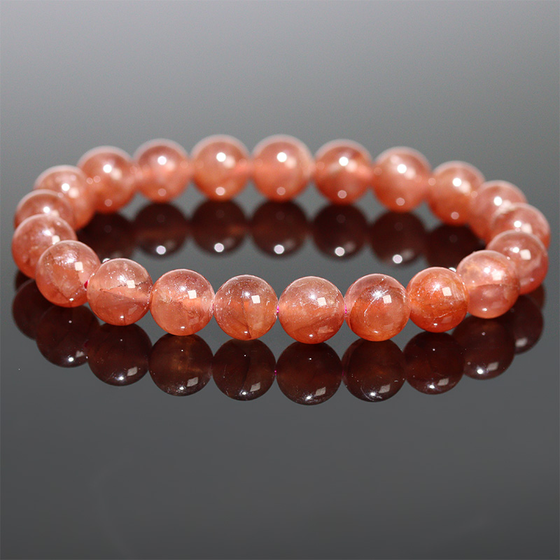 〔K2200-10〕約9mm ペルー産 インカローズ ブレスレット Incarose(Rhodochrosite) 菱マンガン鉱