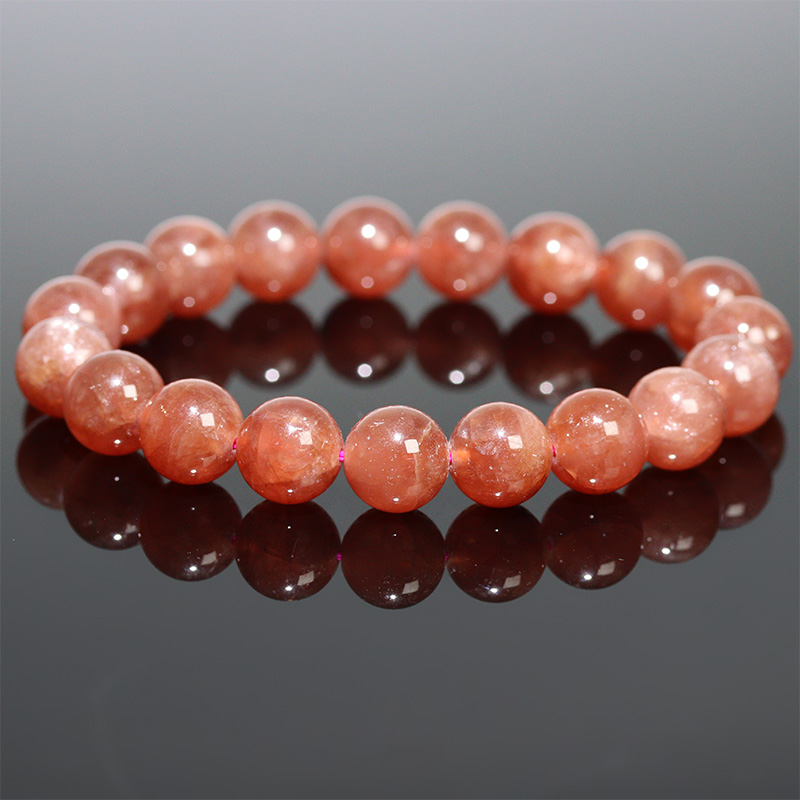 〔K2200-12〕約10mm ペルー産 インカローズ ブレスレット Incarose(Rhodochrosite) 菱マンガン鉱