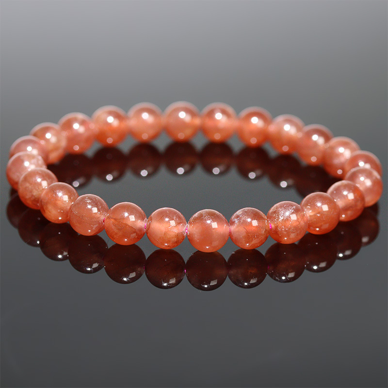 〔K2200-2〕約7mm ペルー産 インカローズ ブレスレット Incarose(Rhodochrosite) 菱マンガン鉱