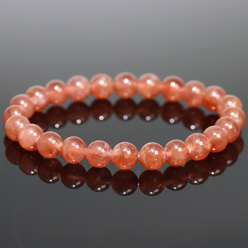 〔K2200-4〕約7mm ペルー産 インカローズ ブレスレット Incarose(Rhodochrosite) 菱マンガン鉱