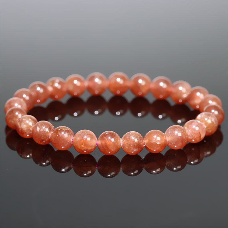 〔K2200-5〕約7mm ペルー産 インカローズ ブレスレット Incarose(Rhodochrosite) 菱マンガン鉱