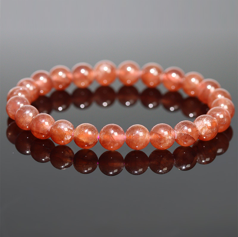 〔K2200-6〕約7mm ペルー産 インカローズ ブレスレット Incarose(Rhodochrosite) 菱マンガン鉱