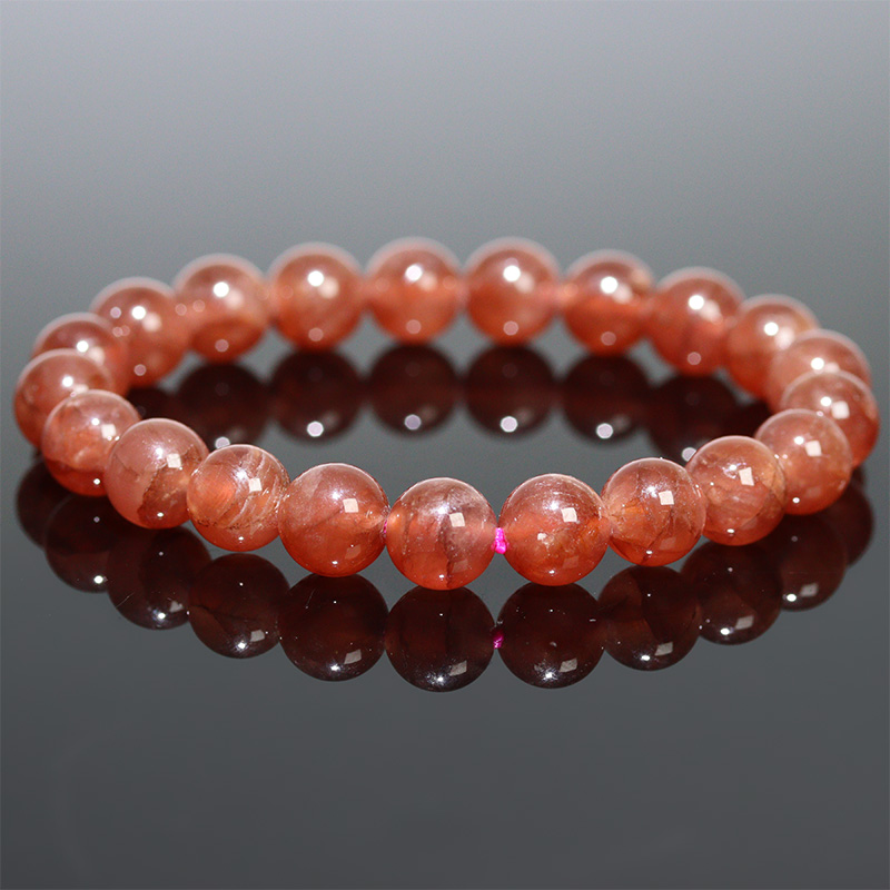 〔K2200-8〕約9mm ペルー産 インカローズ ブレスレット Incarose(Rhodochrosite) 菱マンガン鉱