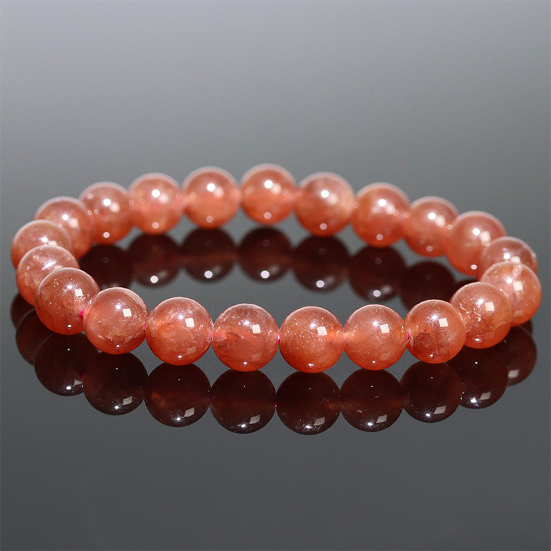 〔K2200-9〕約9mm ペルー産 インカローズ ブレスレット Incarose(Rhodochrosite) 菱マンガン鉱