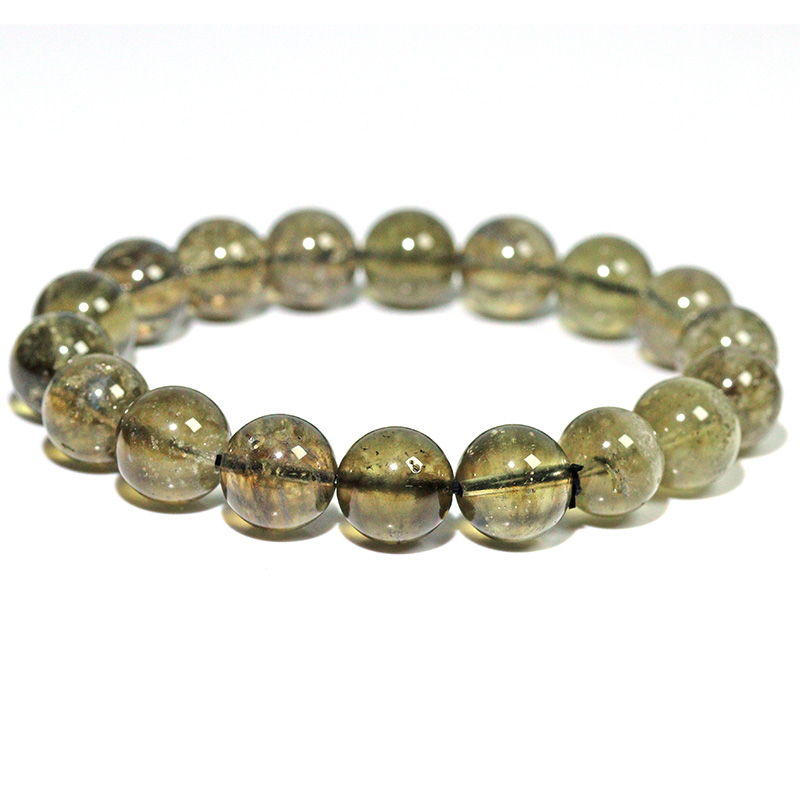 〔K2210-2〕約11mm 高品質 ブラックリビアングラス ラダー入り 隕石 ブレスレット Libyan desert glass