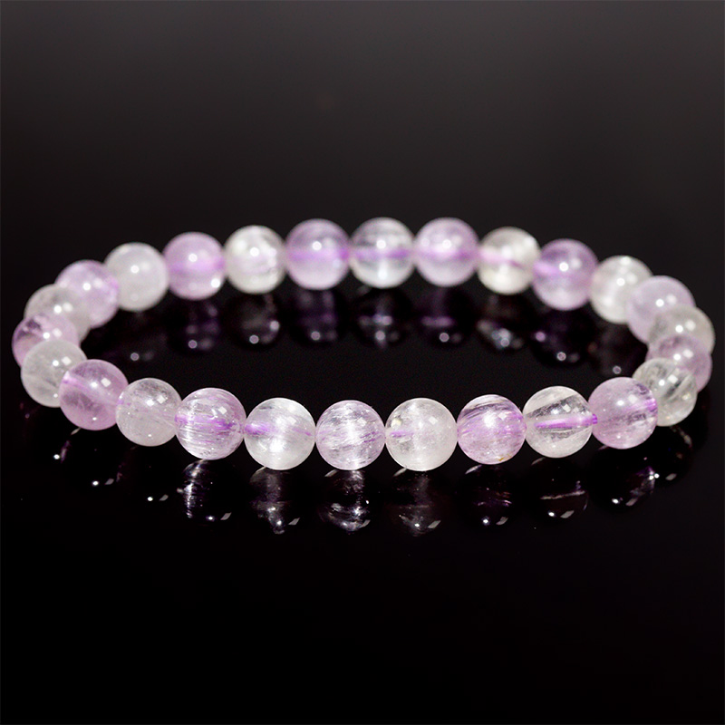 〔K2213-1〕約7mm キャッツアイクンツァイト スポジュメン Kunzite ブレスレット