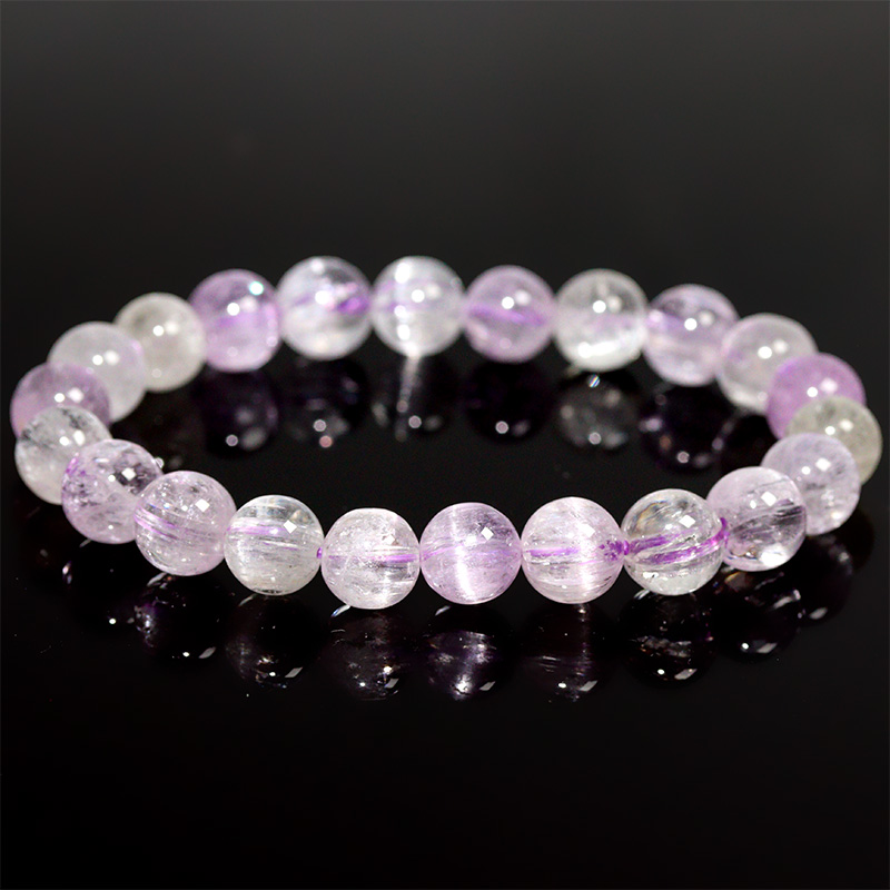 〔K2213-11〕約9mm キャッツアイクンツァイト スポジュメン Kunzite ブレスレット