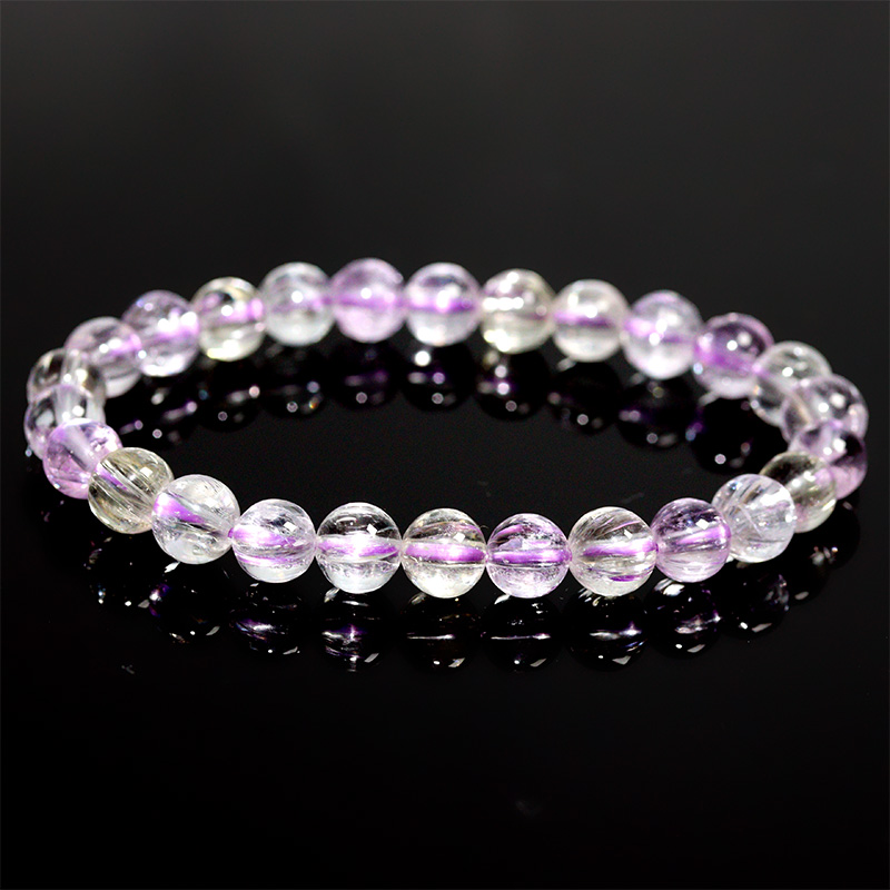 〔K2213-13〕約7mm キャッツアイクンツァイト スポジュメン Kunzite ブレスレット