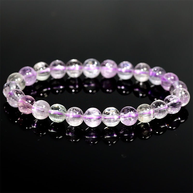 〔K2213-15〕約7mm キャッツアイクンツァイト スポジュメン Kunzite ブレスレット
