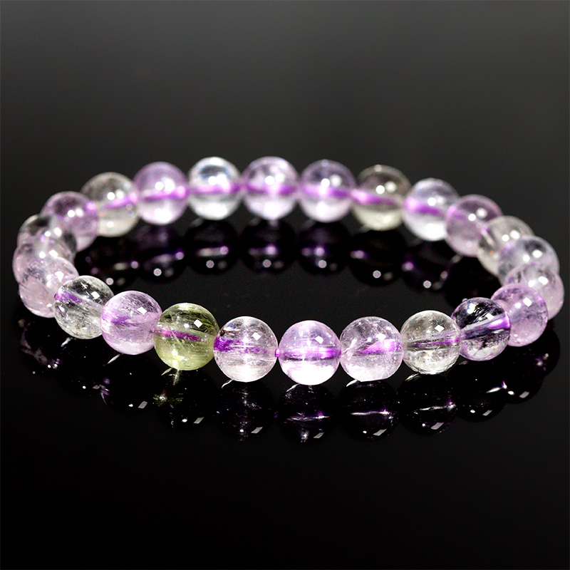 〔K2213-20〕約7.8mm キャッツアイクンツァイト スポジュメン Kunzite ブレスレット