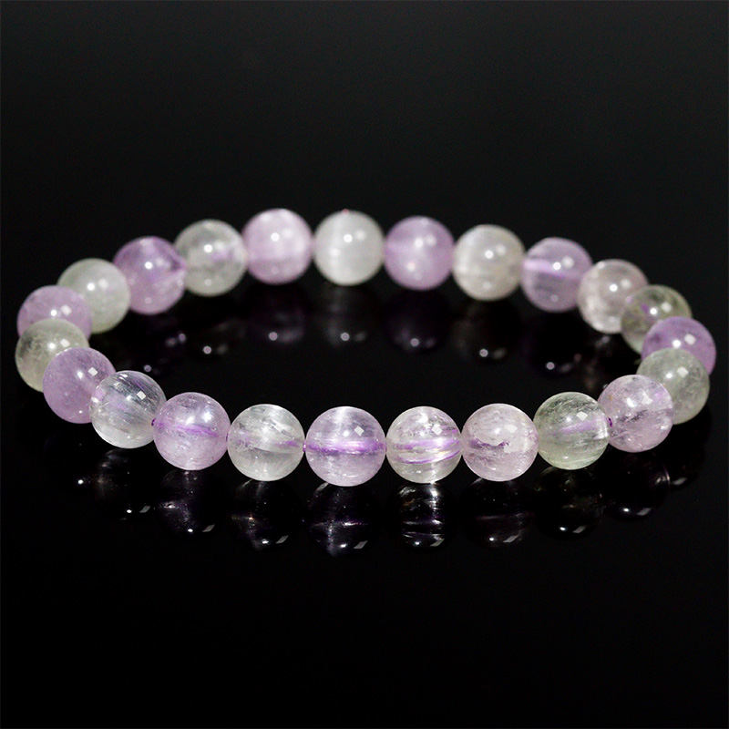〔K2213-3〕約8mm キャッツアイクンツァイト スポジュメン Kunzite ブレスレット