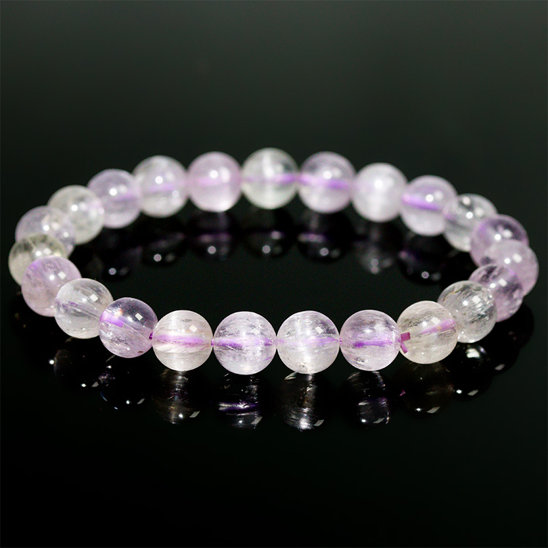〔K2213-5〕約8mm キャッツアイクンツァイト スポジュメン Kunzite ブレスレット