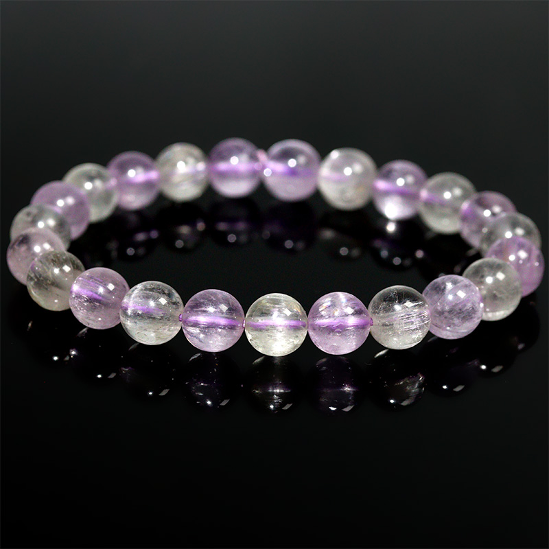 〔K2213-7〕約8mm キャッツアイクンツァイト スポジュメン Kunzite ブレスレット