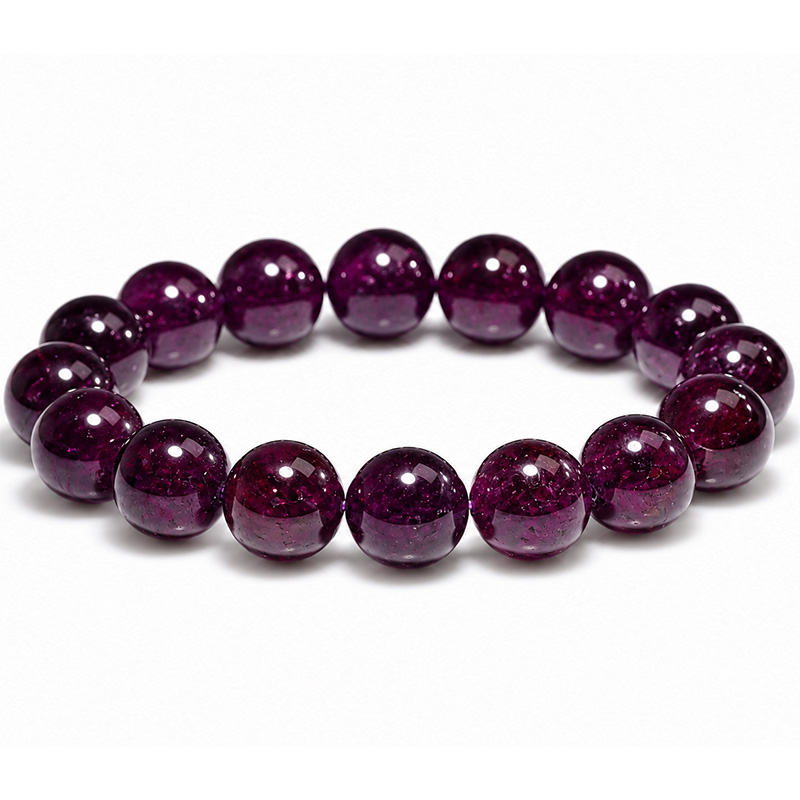 〔K2230-13m〕約13mm ロードライトガーネット ブレスレットRhodolite Garnet 薔薇柘榴石