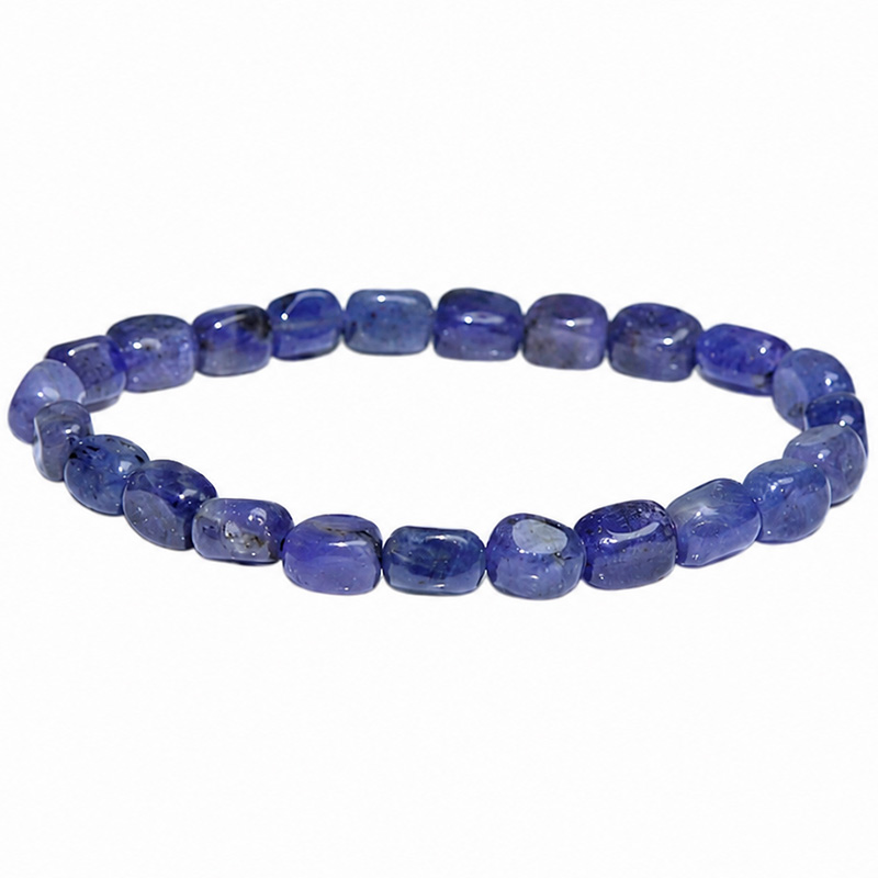 〔K2234-1〕お買い得 約6-7mm タンザナイト Tanzanite 誕生石 ブレスレット【FOREST 天然石 パワーストーン】