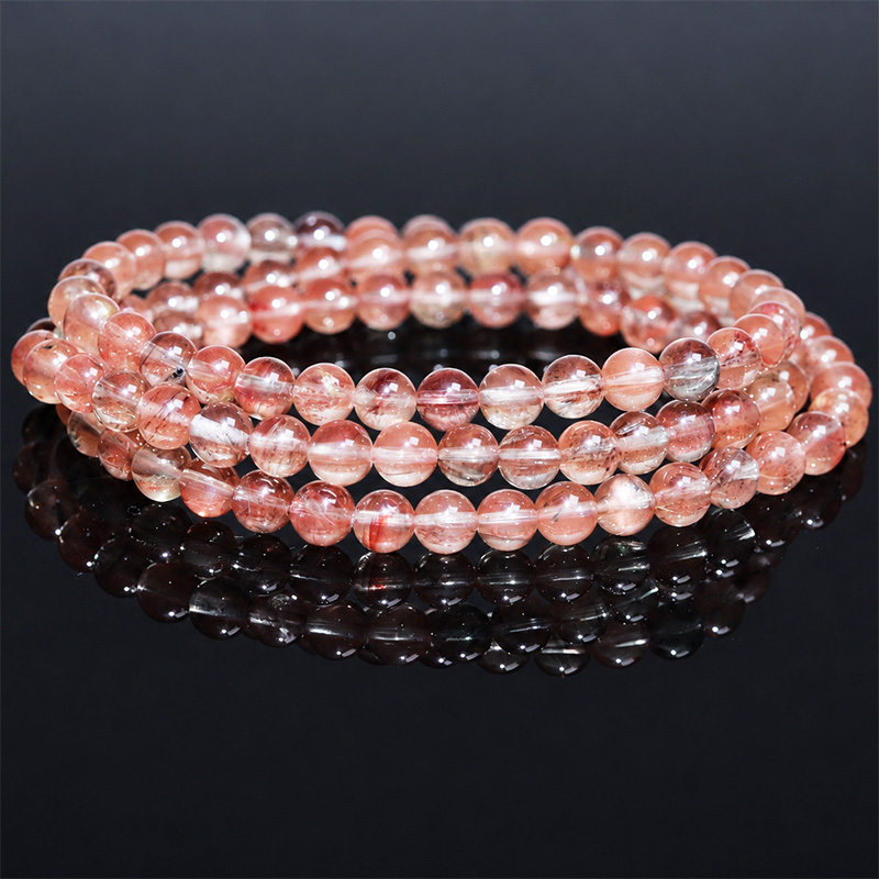 〔K2243〕約5mm 3連 カラーチェンジ アンデシン ブレスレット フェルドスパー Andesine Feldspar