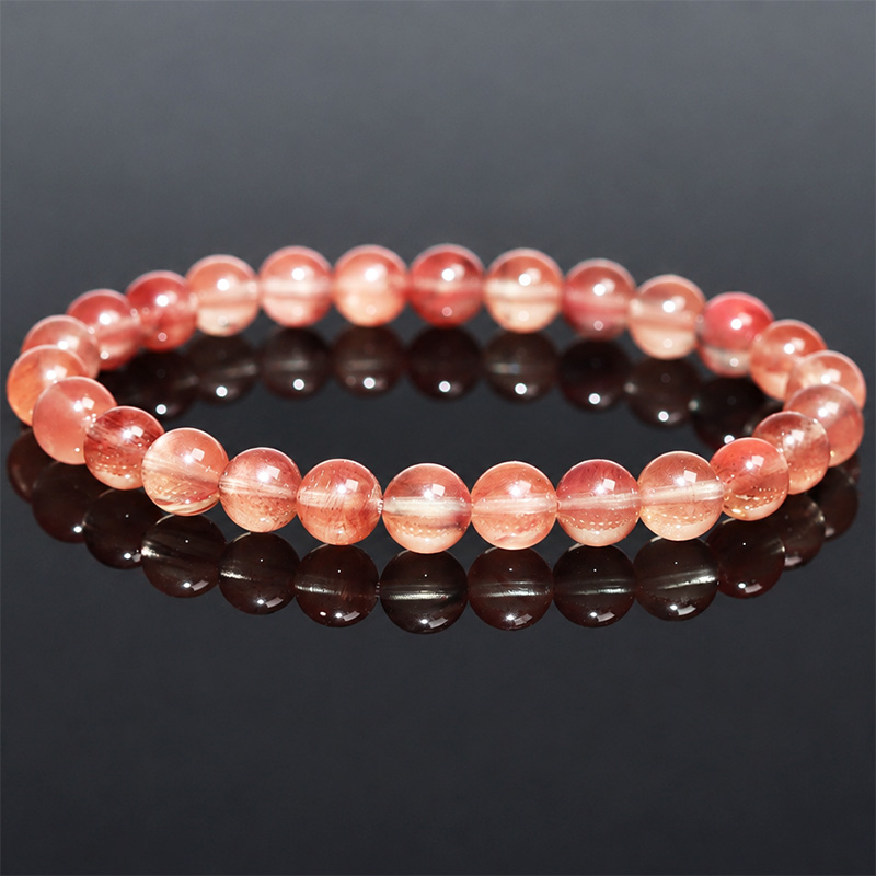 〔K2244〕高品質 約7.8mm カラーチェンジ アンデシン ブレスレット フェルドスパー Andesine Feldspar