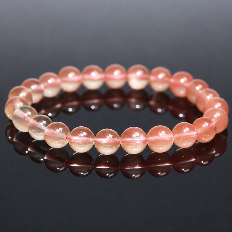 〔K2245-1〕高品質 約8mm アンデシン シラーあり ブレスレット フェルドスパー Andesine Feldspar
