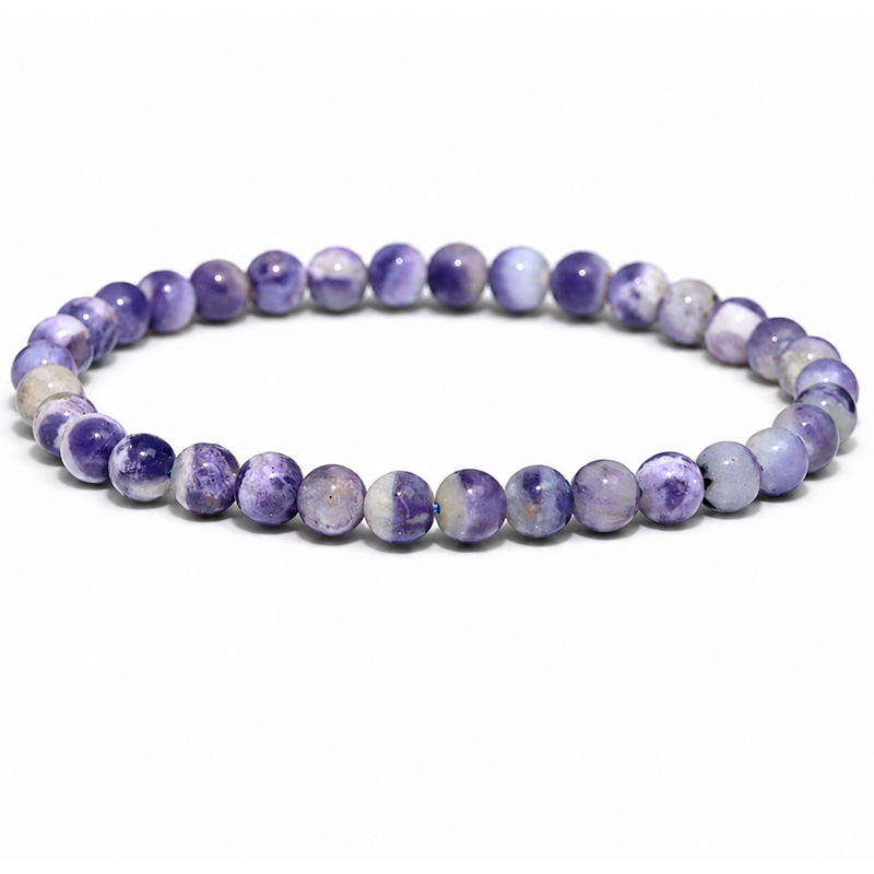 〔K2253-25〕約6mm ラベンダーパープル ティファニーストーン《Tiffany Stone》希少天然石ブレスレット