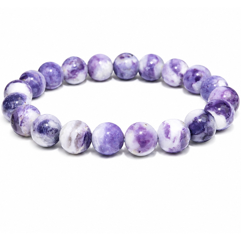 〔K2253-6〕約10mm ラベンダーパープル ティファニーストーン《Tiffany Stone》希少天然石ブレスレット