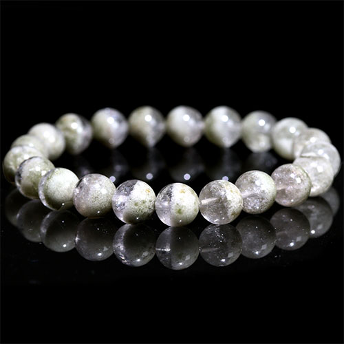 〔K2261〕約8mm 天然色 ガーデンクォーツ 庭園水晶 ブレスレット Garden quartz 内包物が美しい