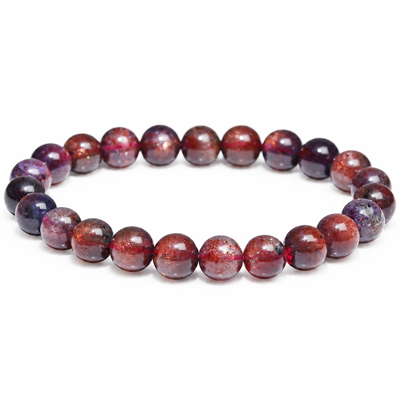 〔K2290〕約8mm アイオライトサンストーン ブレスレット ～夜空にきらめく紅い星～ Iolite Sunstone 菫青石