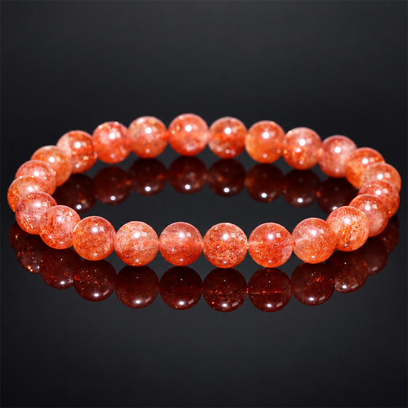 〔K2294-6〕約8mm サンストーン ブレスレット ～太陽のようなオレンジの輝き～ Sunstone Bracelet 日長石