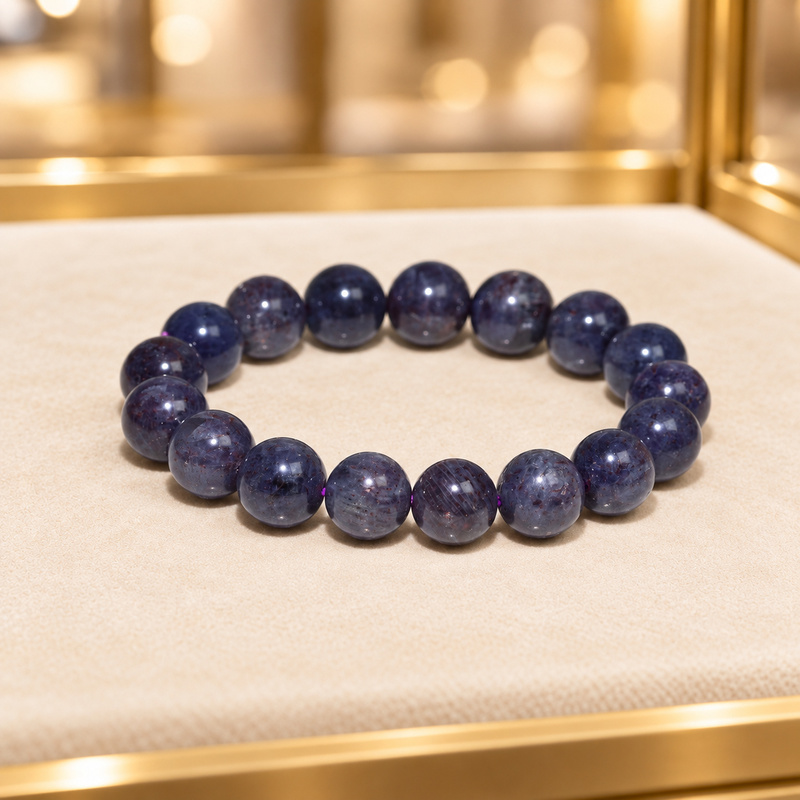 〔K2299-3〕約12mm アイオライトサンストーン ブレスレット ～夜空にきらめく赤銅色の輝き～ Iolite Sunstone 菫青石