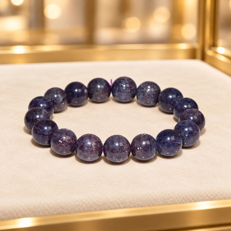 〔K2299-4〕約12mm アイオライトサンストーン ブレスレット ～夜空にきらめく赤銅色の輝き～ Iolite Sunstone 菫青石