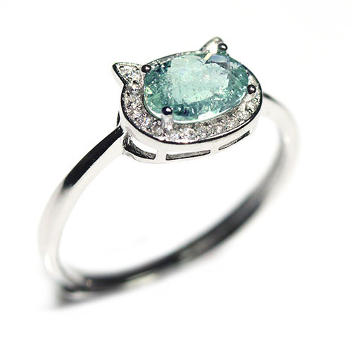 〔R488-2〕ブルートルマリン 指輪 リング サイズフリー  Blue Tourmaline【FOREST  パワーストーン】