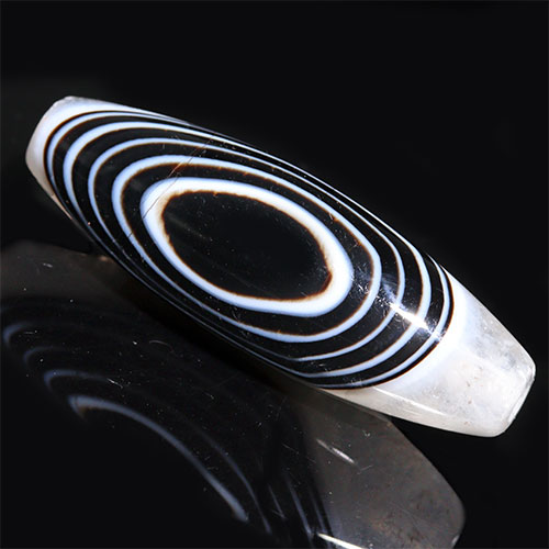 〔Z152-3〕高品質 天眼水晶 天珠 一眼天珠 ビーズ 陰陽 護りと調和 開運