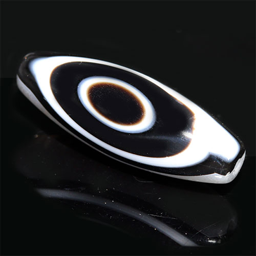 〔Z152-5〕高品質 天眼水晶 天珠 一眼天珠 ビーズ 陰陽 護りと調和 開運