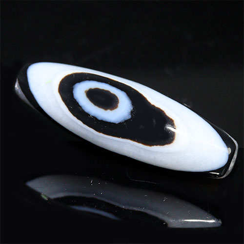 〔Z152-7〕高品質 天眼水晶 天珠 一眼天珠 ビーズ 陰陽 護りと調和 開運