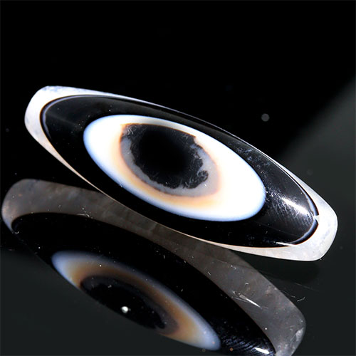 〔Z152-9〕高品質 天眼水晶 天珠 一眼天珠 ビーズ 陰陽 護りと調和 開運