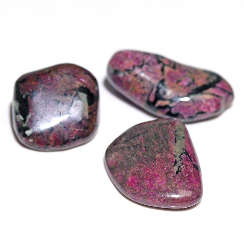 〔Z154-33〕3個入り 希少 ロシア産 ユーディアライト AAA タンブル Eudialyte