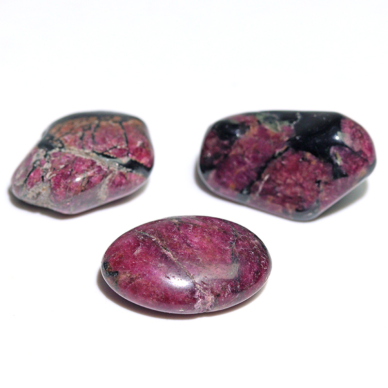 〔Z154-39〕3個入り 希少 ロシア産 ユーディアライト AAA タンブル Eudialyte