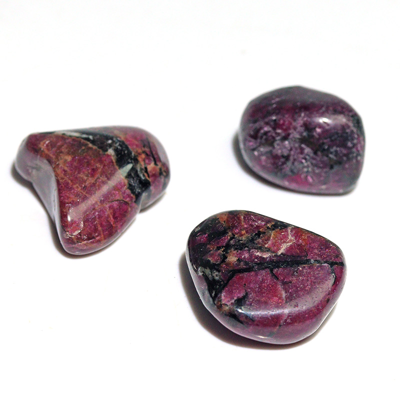 〔Z154-43〕3個入り 希少 ロシア産 ユーディアライト AAA タンブル Eudialyte